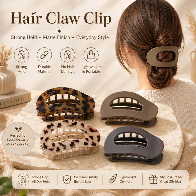 Flat hair clip detail