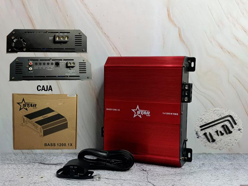 AMPLIFICADOR BASS-1200.1X 1200W STAR AUDIO