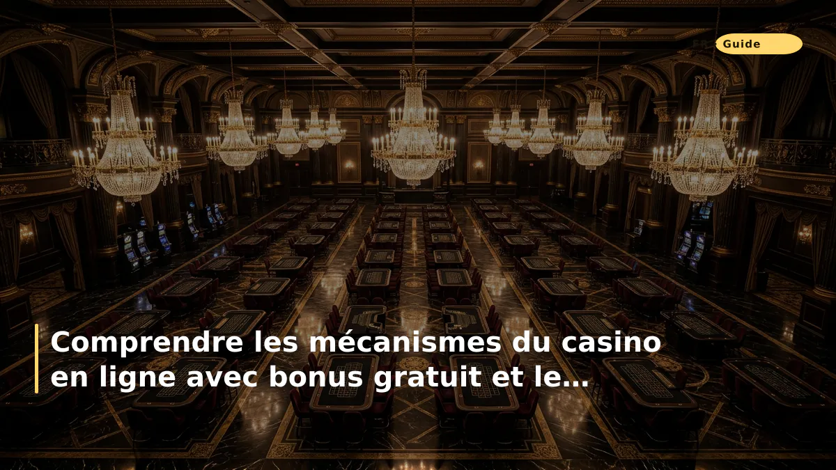 Comprendre les mécanismes du casino en ligne avec bonus gratuit et le cadre légal français