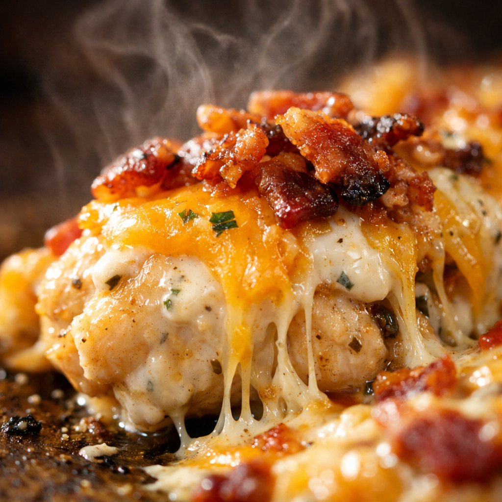 Easy Chicken Bacon Ranch Bake (Creamy Weeknight Dinner) cooking process