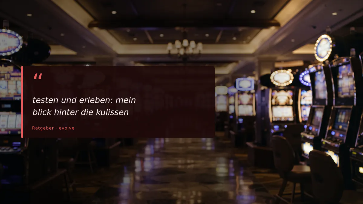 testen und erleben: mein blick hinter die kulissen