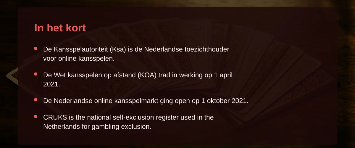 Online casino nederland 1 oktober in de praktijk — In het kort