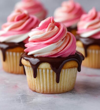 Strawberry Boston Cream Pie Cupcakes