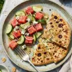 A Culinary Fusion: Blue Cheese Paratha Meets Watermelon Cucumber Salad