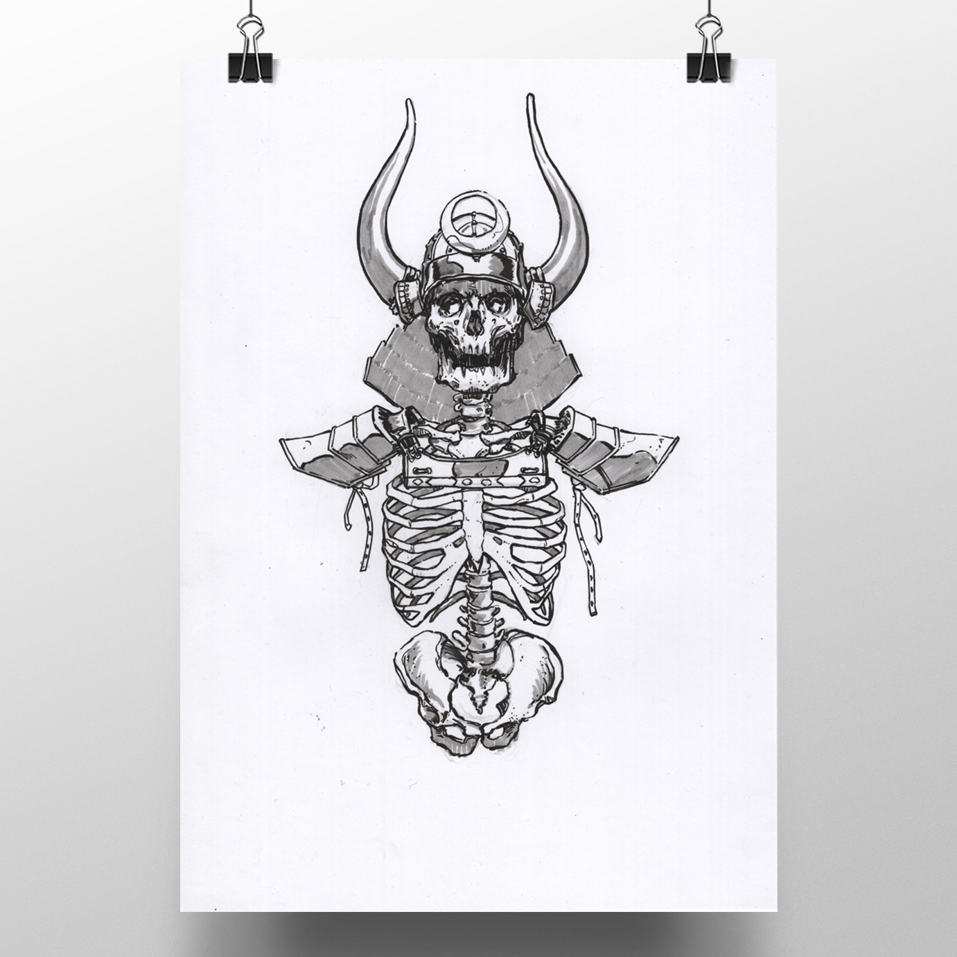 Samurai Helmet & Skulls