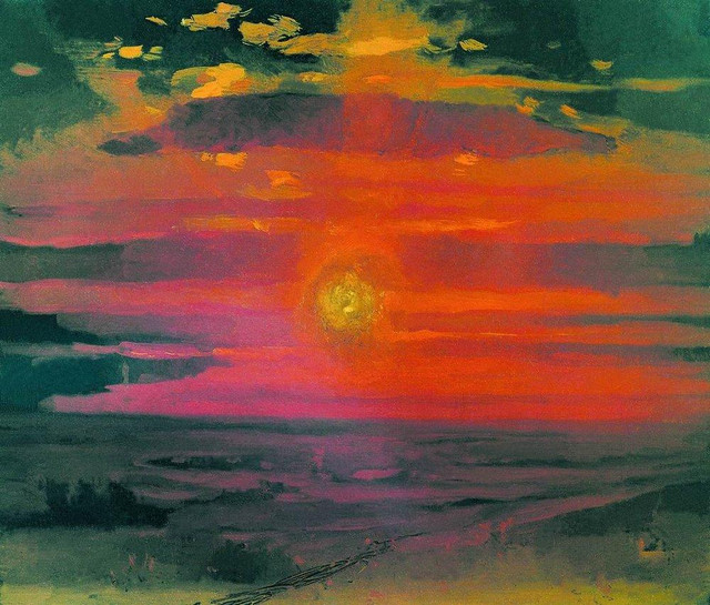Закат зимой Берег моря 1876 1890