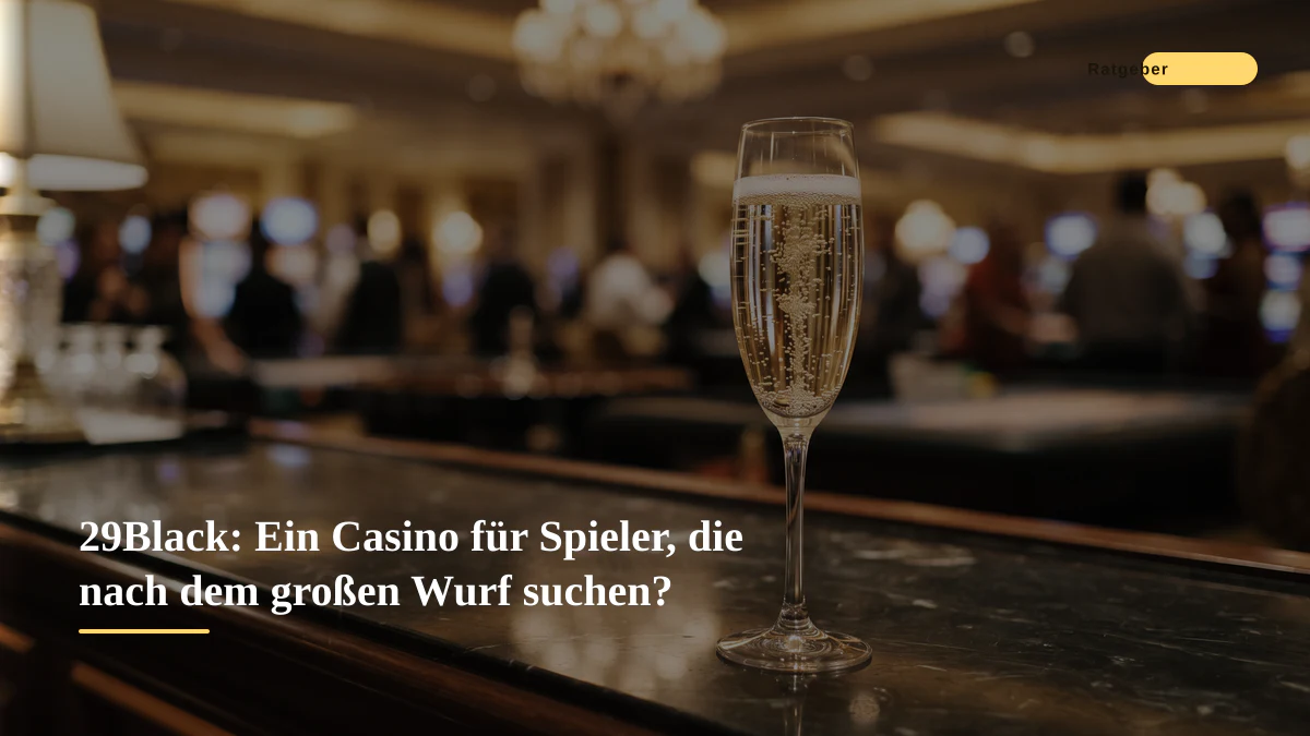 29Black: Ein Casino für Spieler, die nach dem großen Wurf suchen?