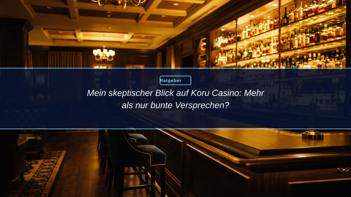 Mein skeptischer Blick auf Koru Casino: Mehr als nur bunte Versprechen?