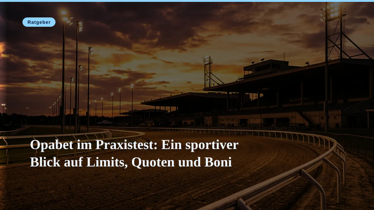 Opabet im Praxistest: Ein sportiver Blick auf Limits, Quoten und Boni