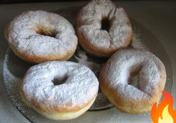 Постер Постные дрожжевые пончики