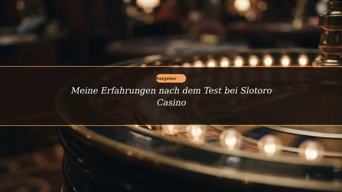 Meine Erfahrungen nach dem Test bei Slotoro Casino