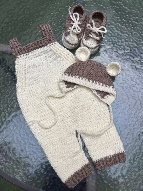 Crochet Baby Bear Outfit
