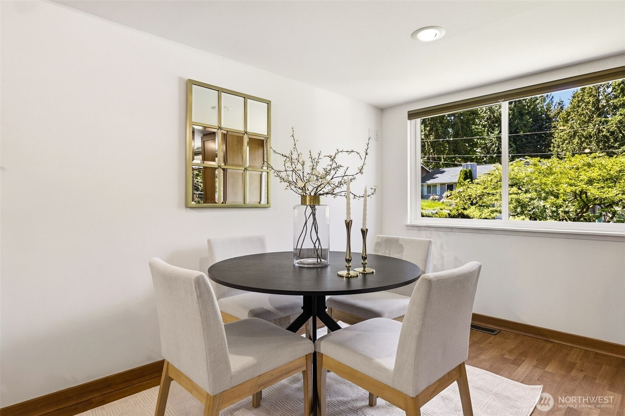 Open dining area and integrated living space