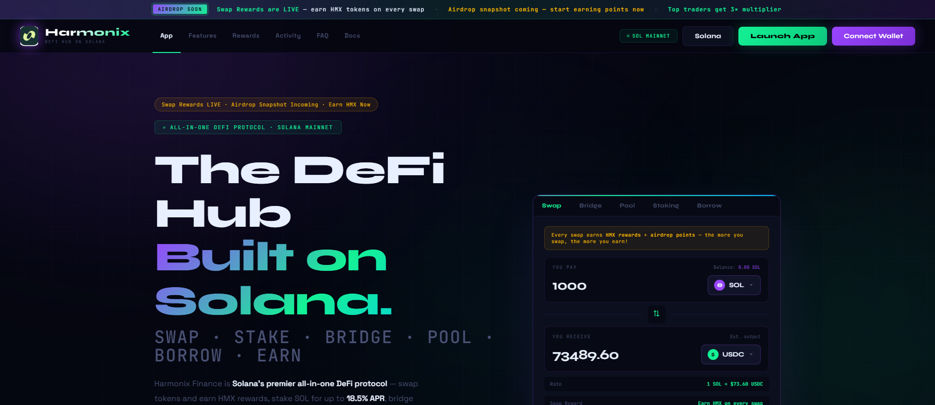 Forensic screenshot of harmonix-fi.pro showing the phishing page layout