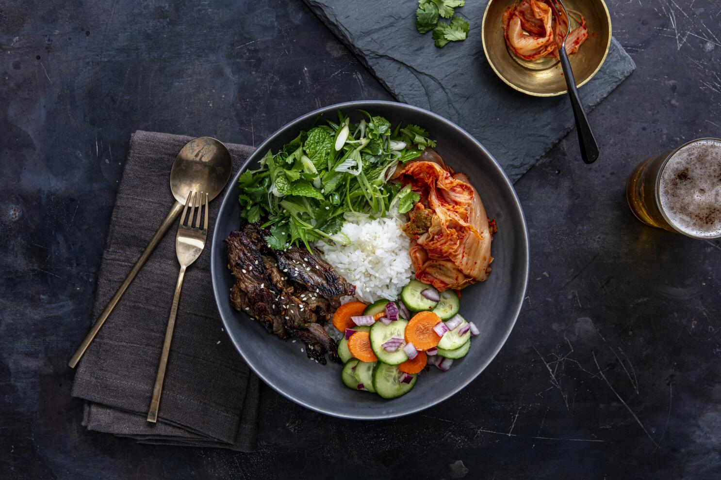 Seoul Korean BBQ — Bulgogi Bowl with Kimchi & Rice