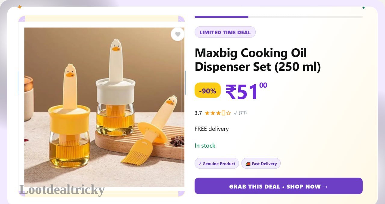 Cooking Oil Dispenser – Just ₹51 | Best Price Drop Today Cooking Oil Dispenser – Just ₹51 | Best Price Drop Today