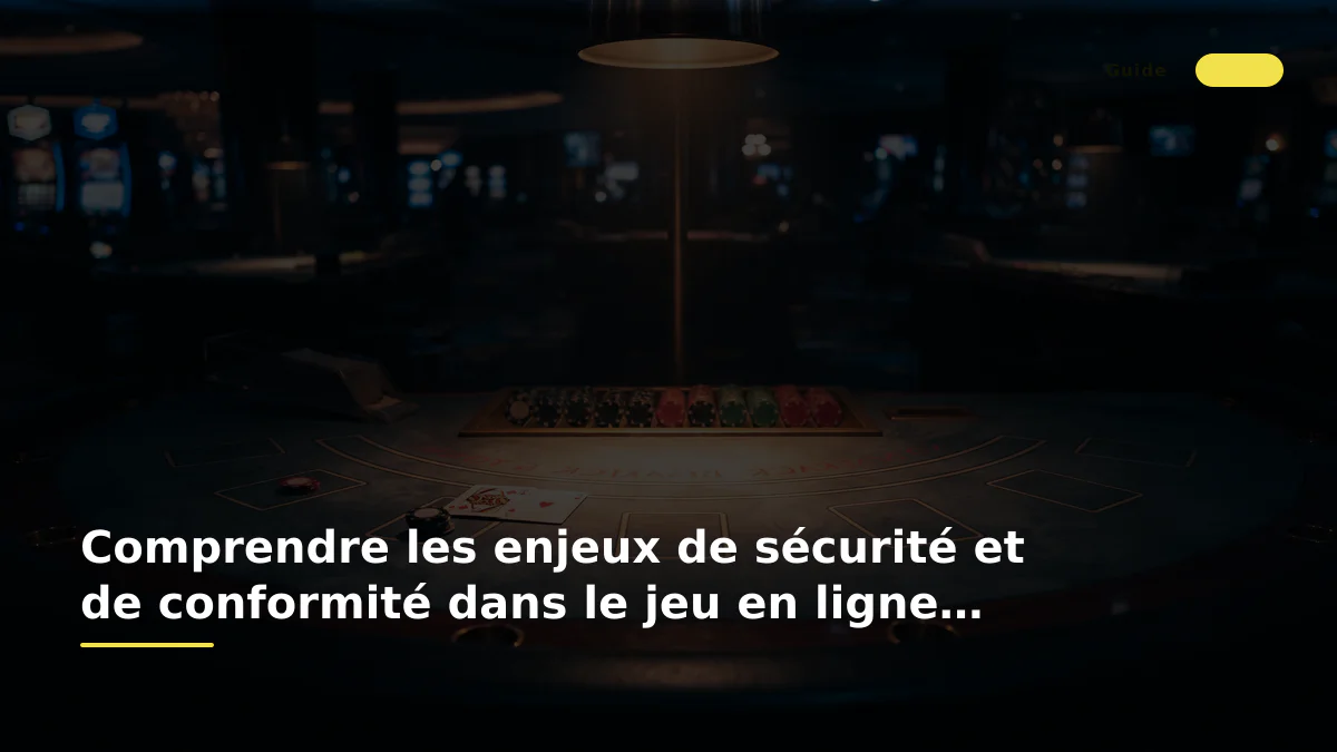 Comprendre les enjeux de sécurité et de conformité dans le jeu en ligne français