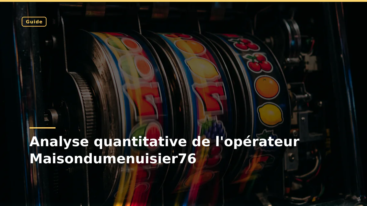 Analyse quantitative de l'opérateur Maisondumenuisier76