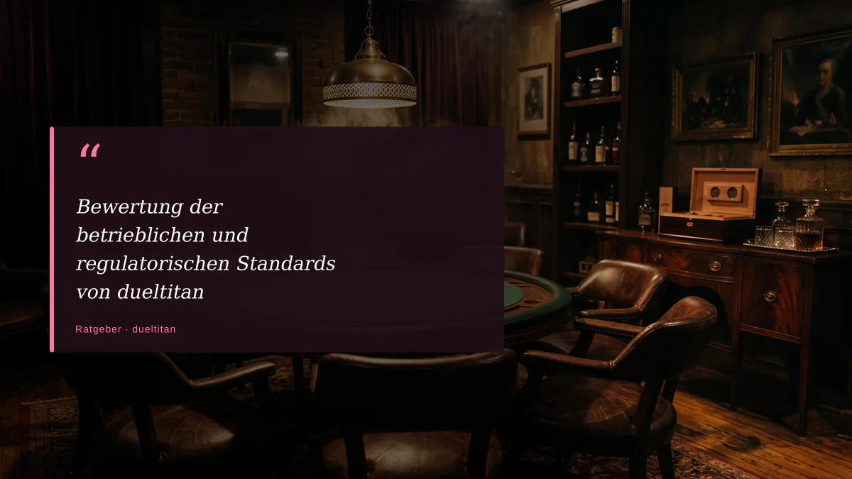 Bewertung der betrieblichen und regulatorischen Standards von dueltitan