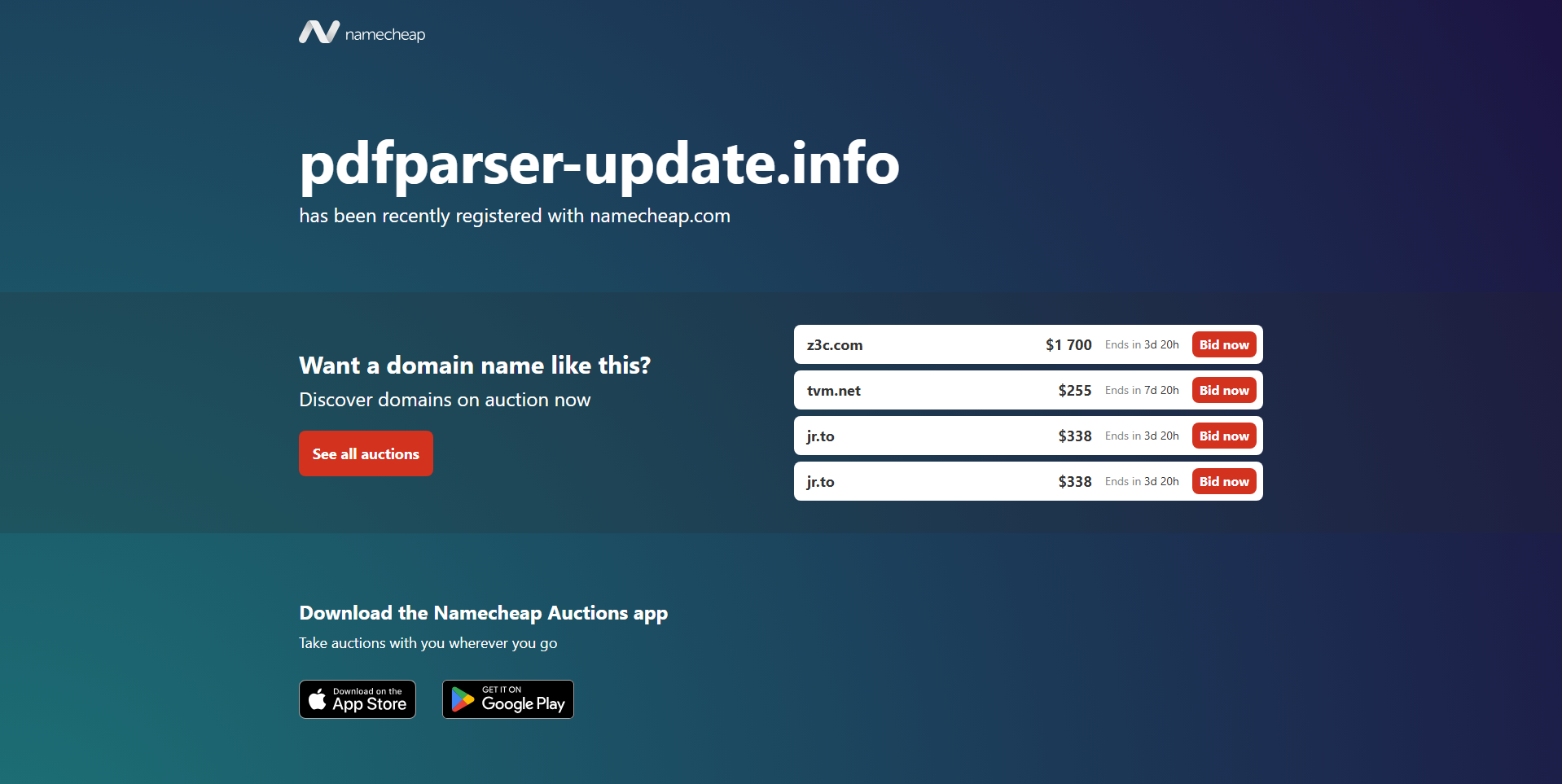 Stored capture of pdfparser-update.info