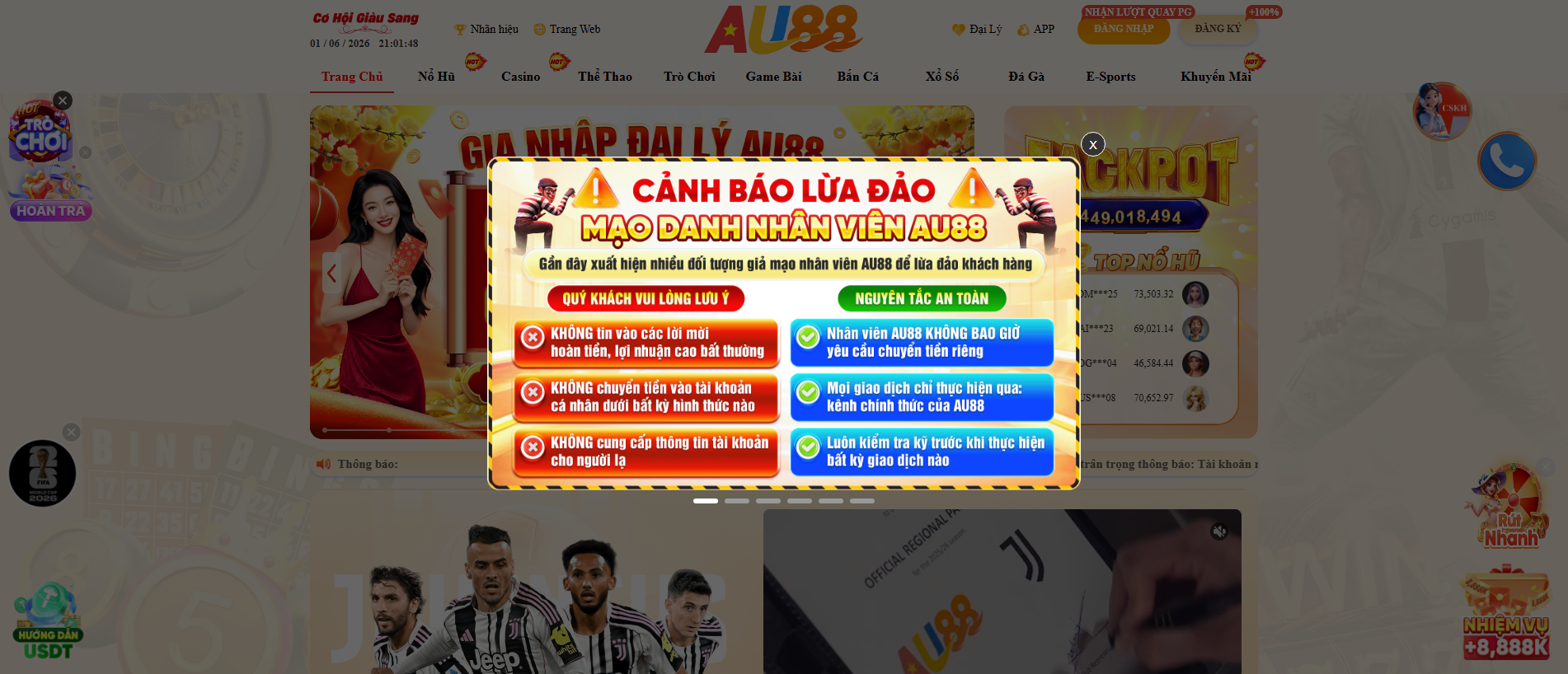 Forensic screenshot of au88vn.bar showing the phishing page layout