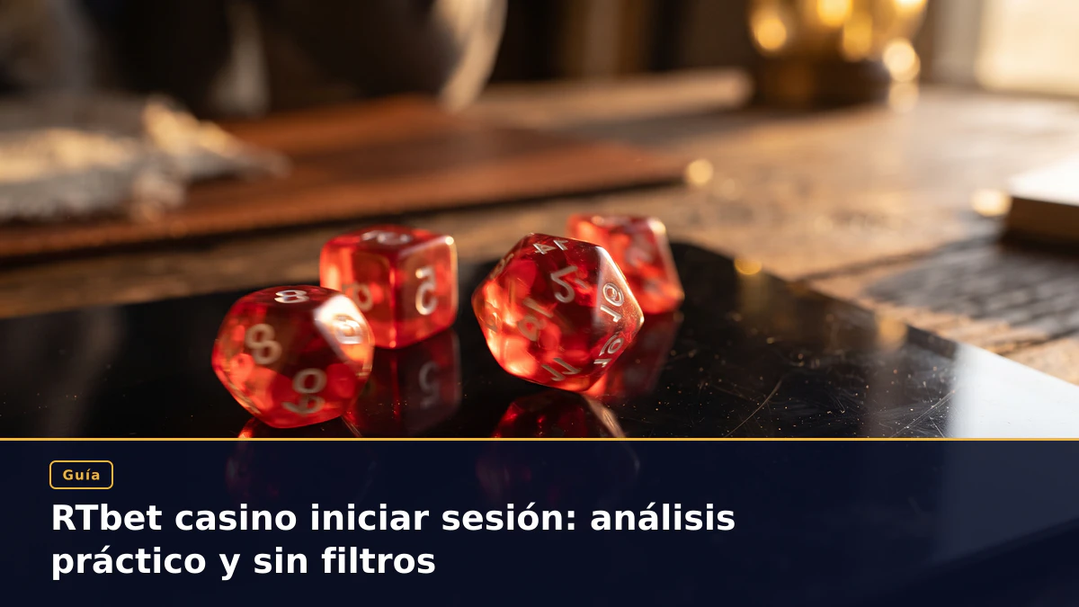 RTbet casino iniciar sesión: análisis práctico y sin filtros