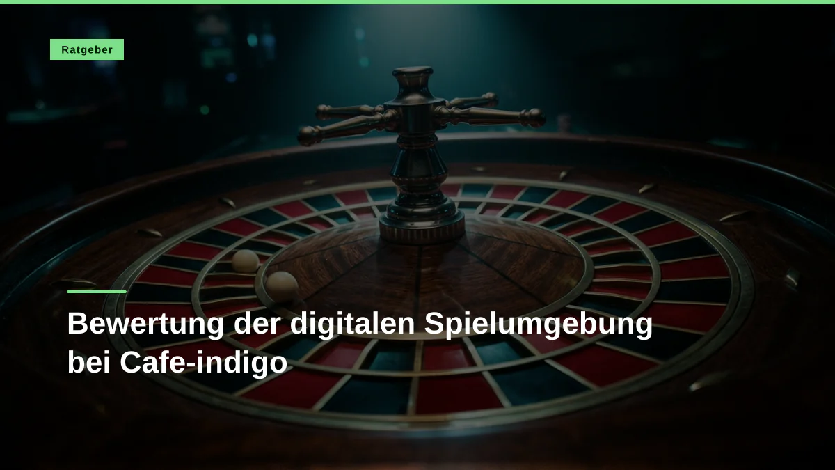 Bewertung der digitalen Spielumgebung bei Cafe-indigo