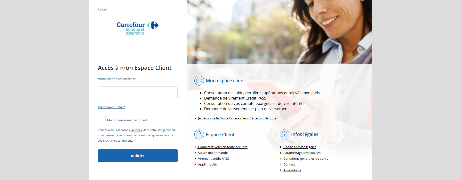 Forensic screenshot of carrefour-pass-espace.de showing the phishing page layout