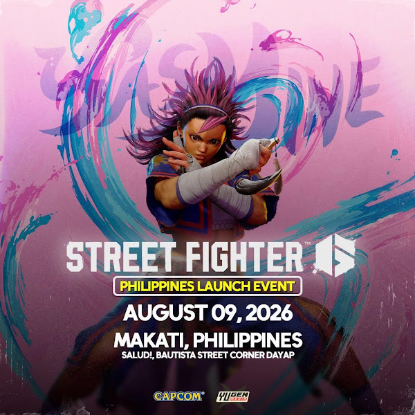 May be an image of text that says 'STREET FIGHTER PHILIPPINES LAUNCH EVENT AUGUST 09, 2026 MAKATI, PHILIPPINES SALUD!, BAUTISTA STREET CORNER DAYAP CAPCOM HIGEN た'