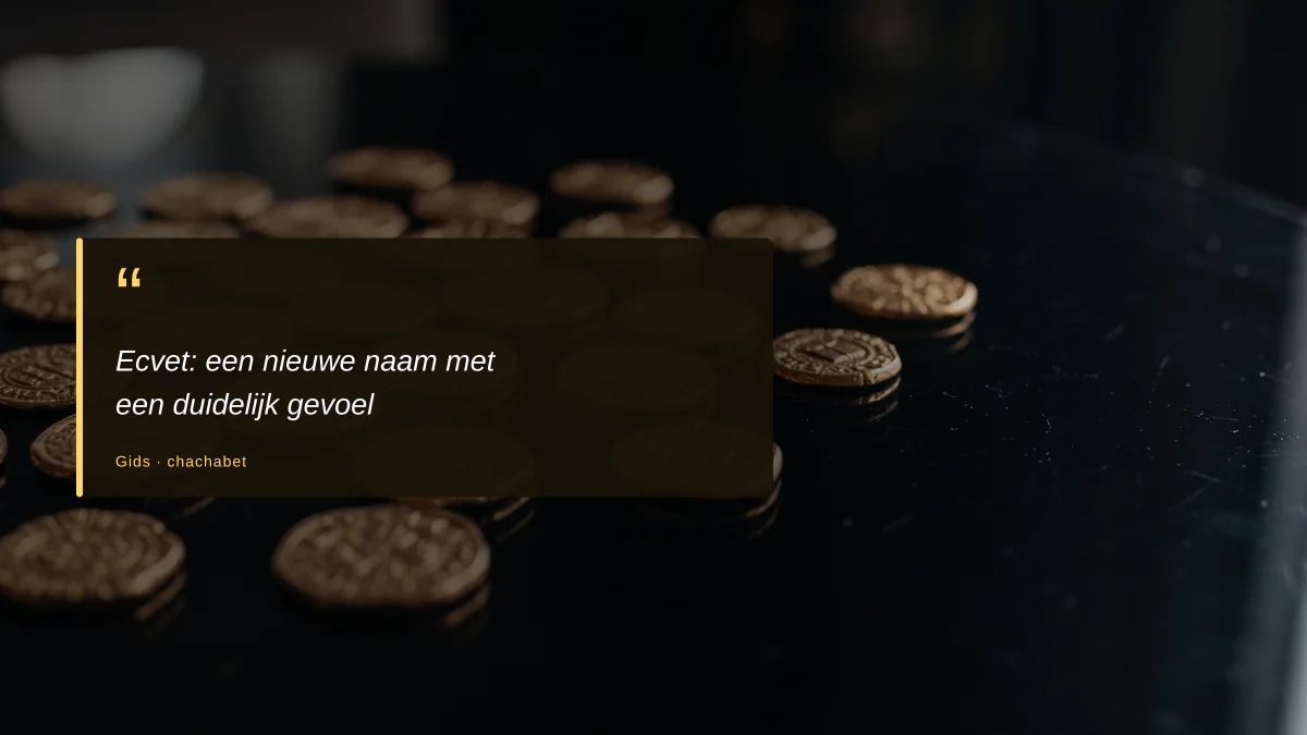 Ecvet: een nieuwe naam met een duidelijk gevoel