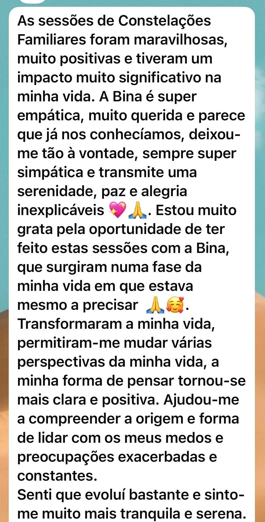 Feedback Constelação Familiar