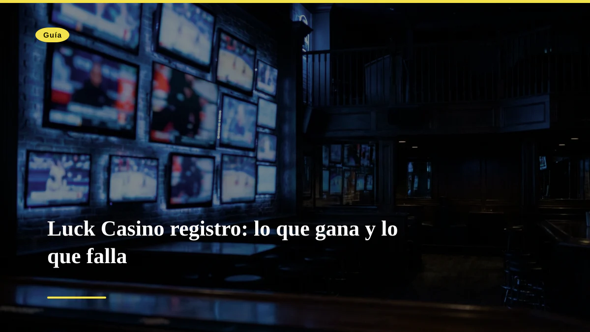 Luck Casino registro: lo que gana y lo que falla