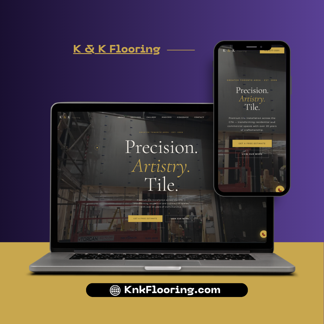 KNK Flooring website built by Wizards Kreative