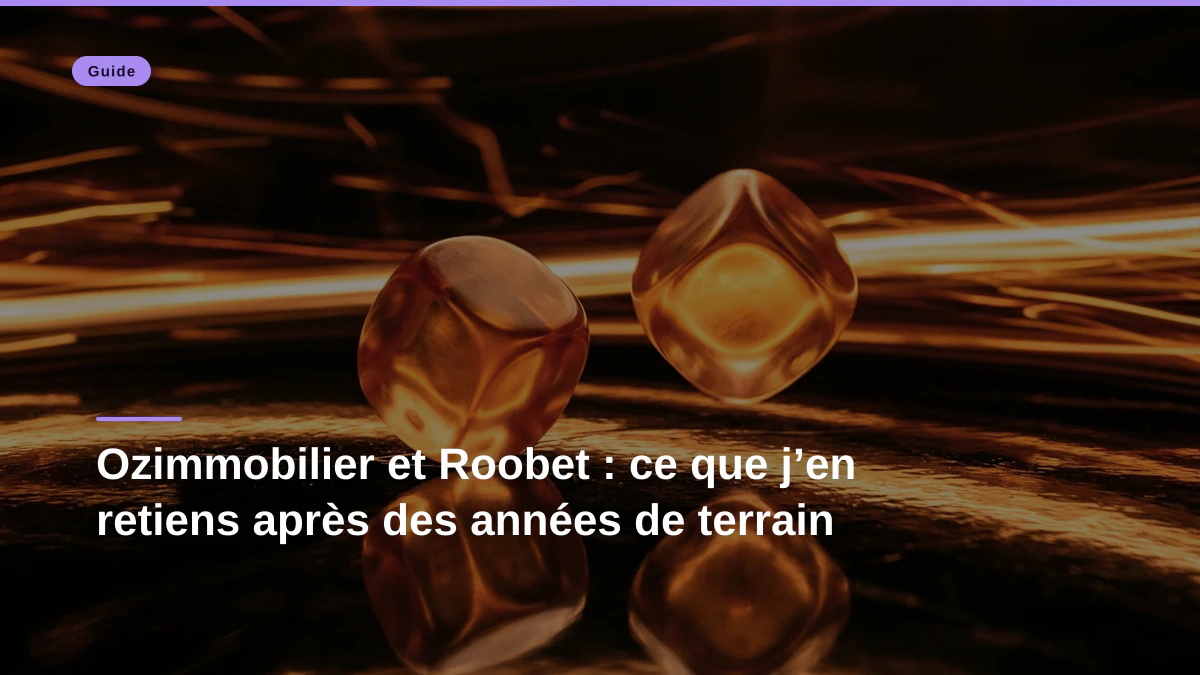 Ozimmobilier et Roobet : ce que j’en retiens après des années de terrain