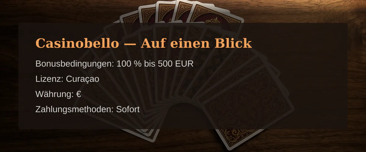 Casinobello — Auf einen Blick