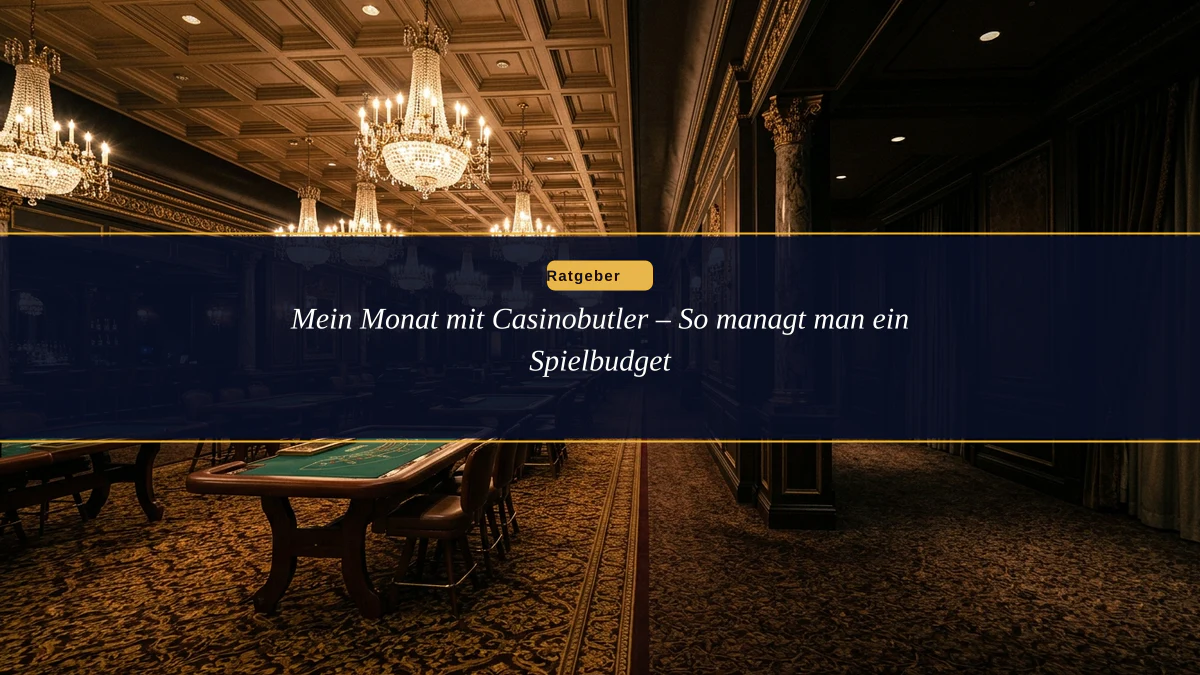 Mein Monat mit Casinobutler – So managt man ein Spielbudget