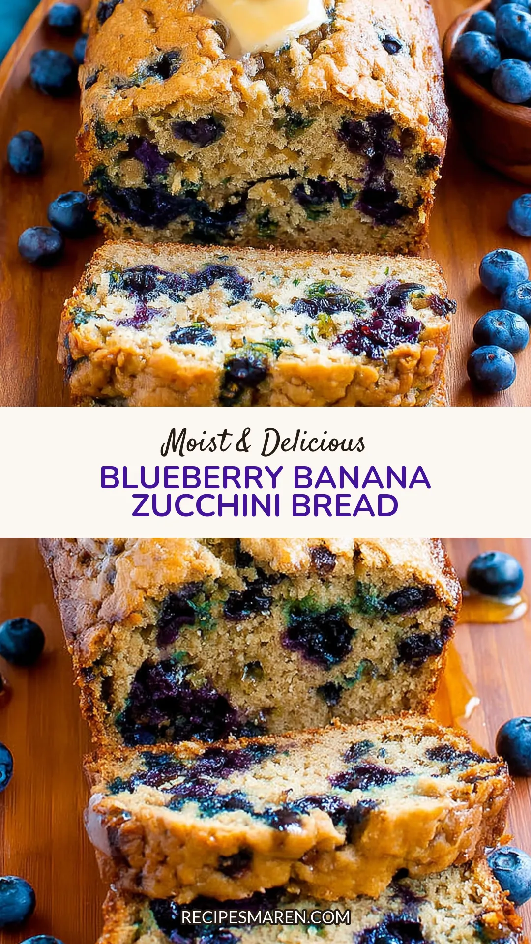 Discover the best homemade blueberry banana zucchini bread with this easy recipe. Packed with flavor and nutrients, this scrumptious bread is perfect for breakfast or as a delightful snack. Whether you're a seasoned baker or just starting out, these 12 tips will help you create a perfectly moist and delicious loaf every time. Enjoy this healthy twist on a classic favorite and impress your family and friends. Click for the full recipe.