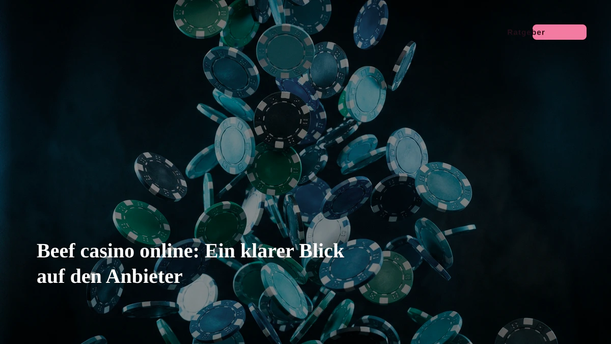 Beef casino online: Ein klarer Blick auf den Anbieter